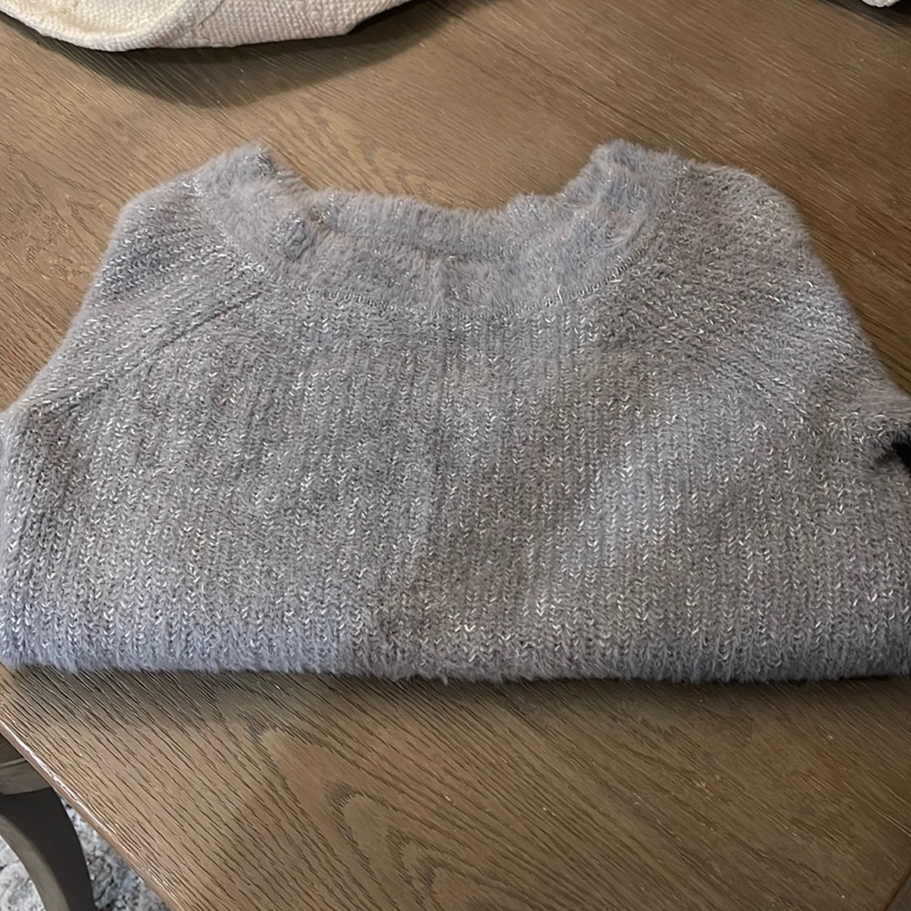 Gray Abercrombie kids sweater.